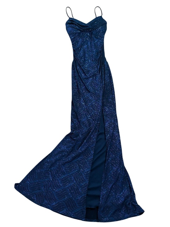 Windsor Dresses & Skirts - Blue Glitter Formal Mermaid Dress High Slit